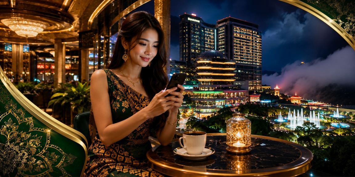 Pemain menikmati permainan jackpot mudah alih di Genting Highlands melalui fk2